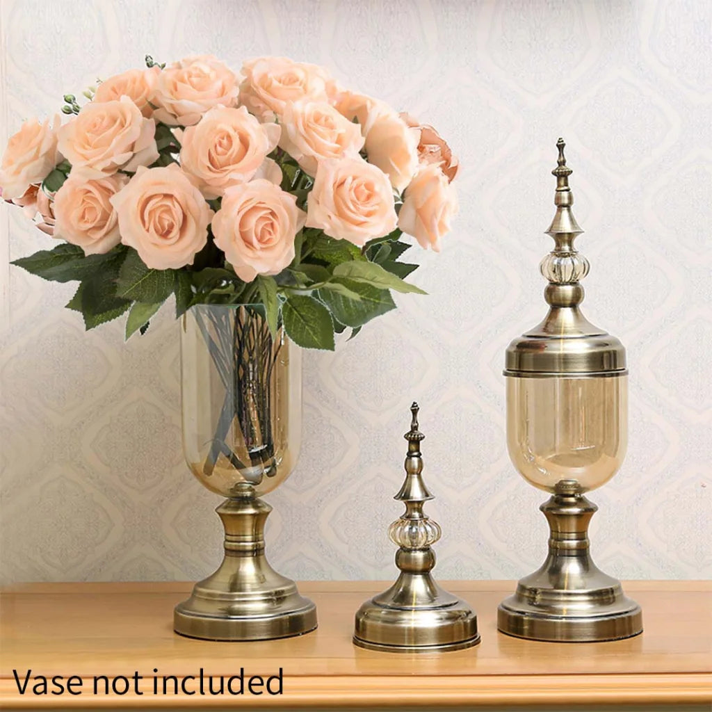 20pcs Artificial Silk Flower Fake Rose Bouquet Table Decor Champion - Premium