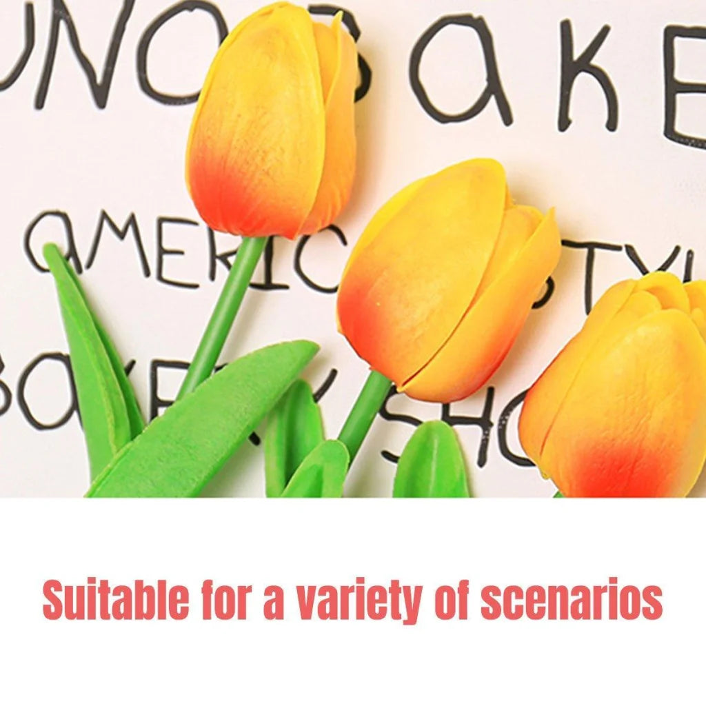 20PCS Real Touch Artificial Tulip Bouquet Fake Flowers