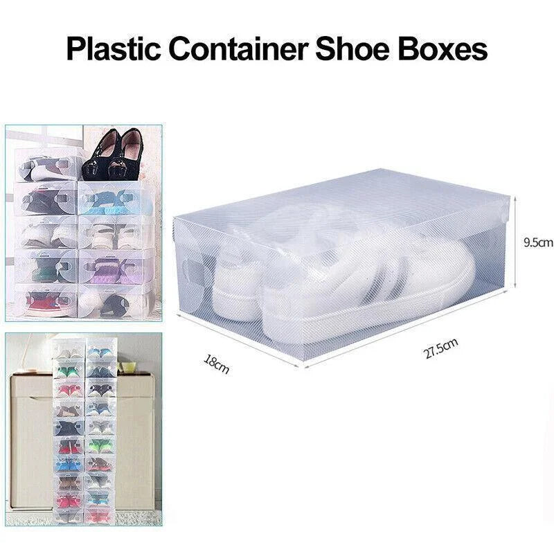 Set Of 20 Clear Shoe Storage
