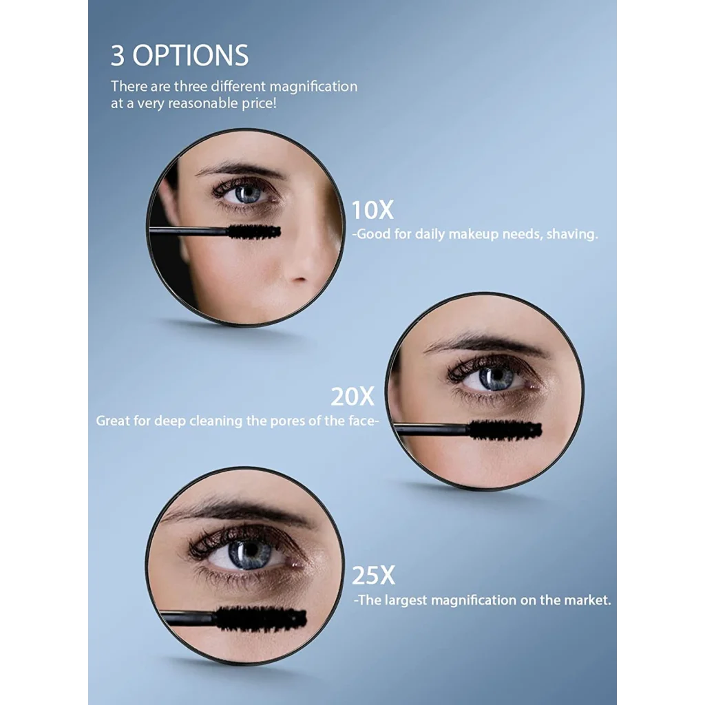 20X Magnifying Mirror and Eyebrow Tweezers Kit for Travel