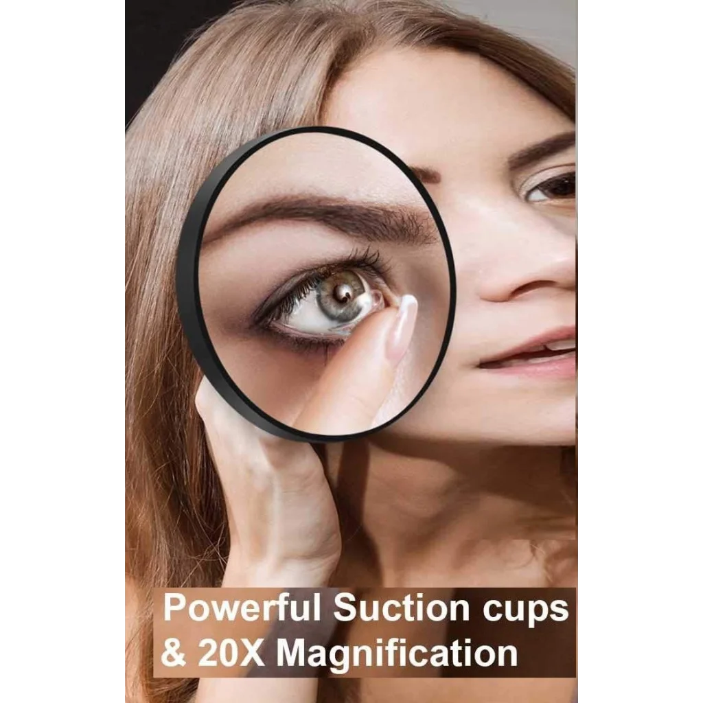 20X Magnifying Mirror and Eyebrow Tweezers Kit for Travel