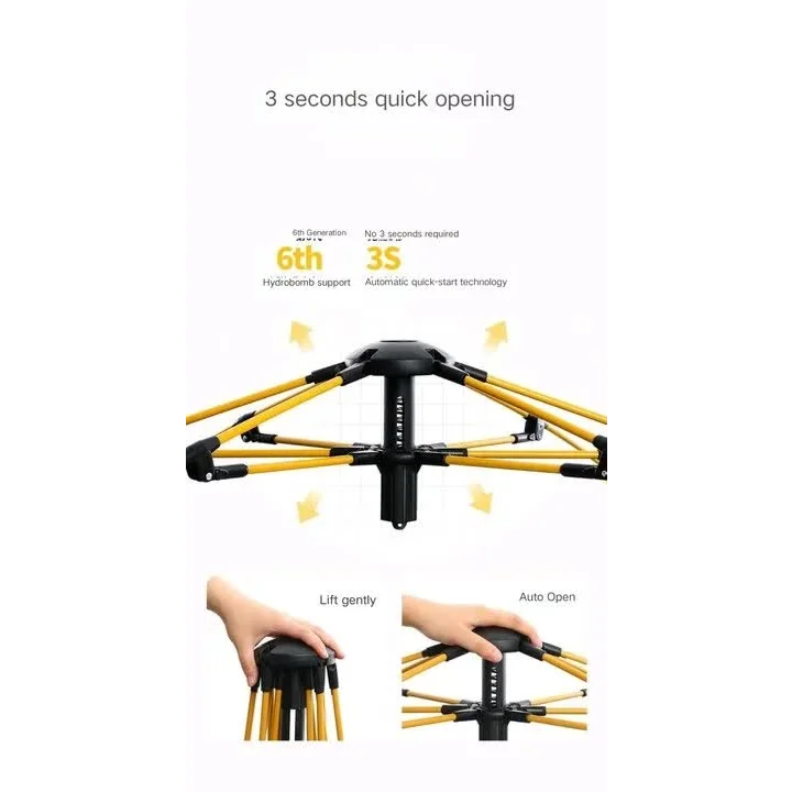 210*200*135cm Outdoor Family Instant Ultralight Portable