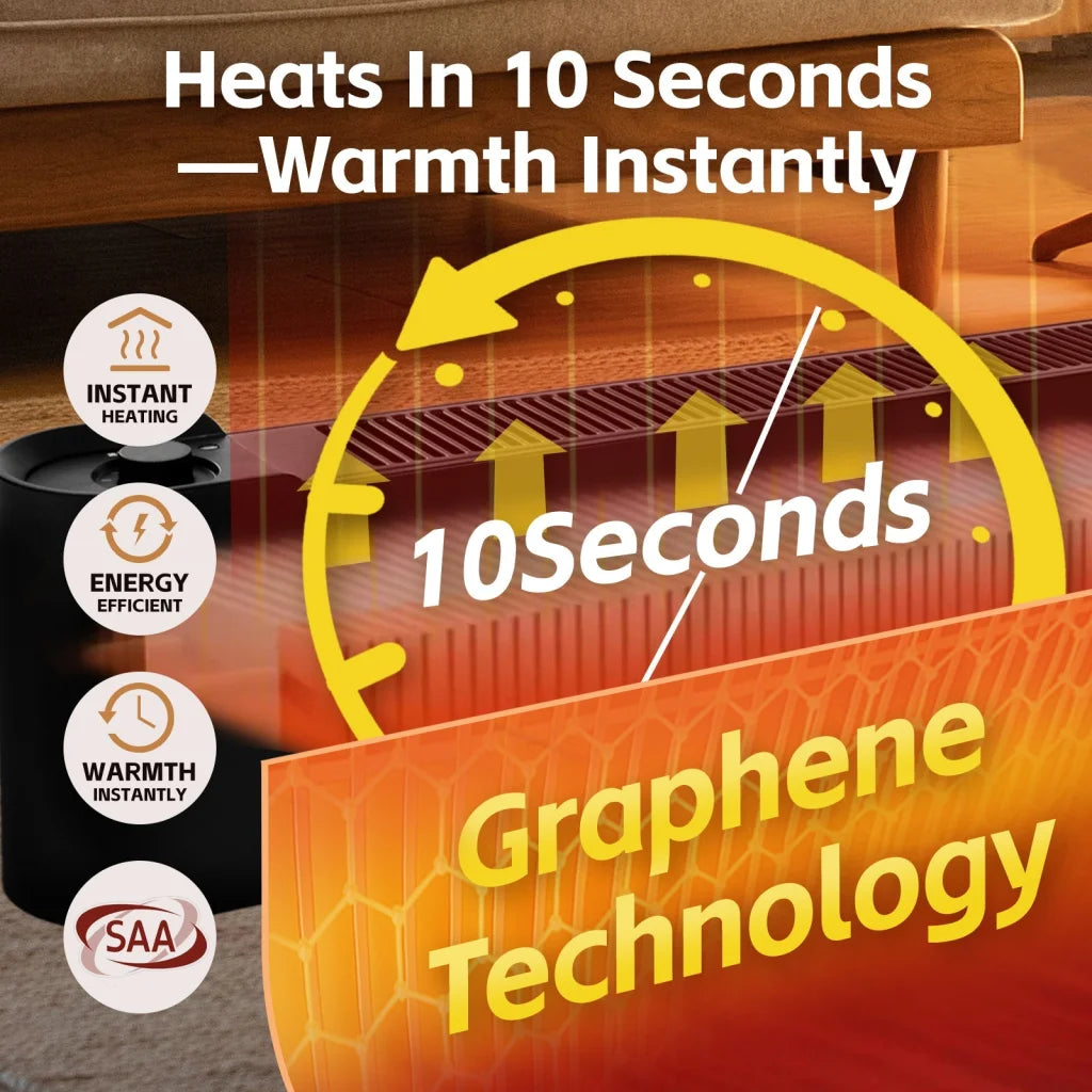 2200W Graphene Floor Electric Heater – Fast Heating
