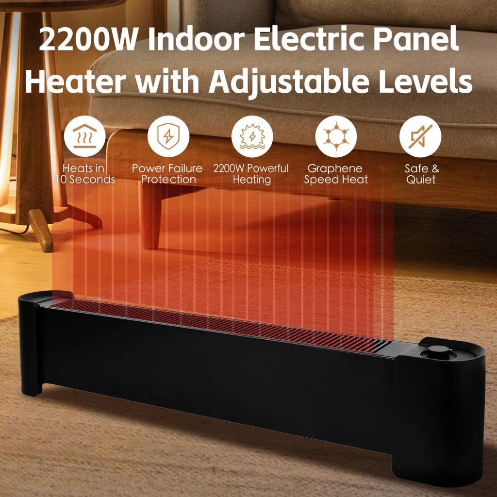 2200W Graphene Floor Electric Heater Fast Heating Energy