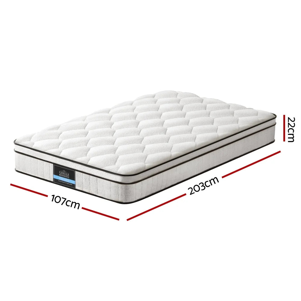22cm mattress with quilted top surface