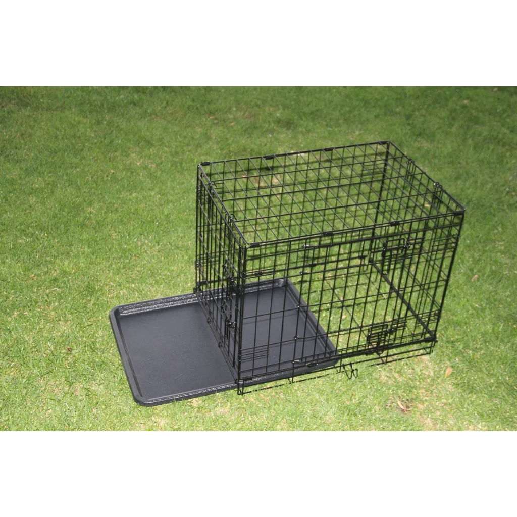 24’ Collapsible Metal Dog Puppy Crate Cage Cat Rabbit