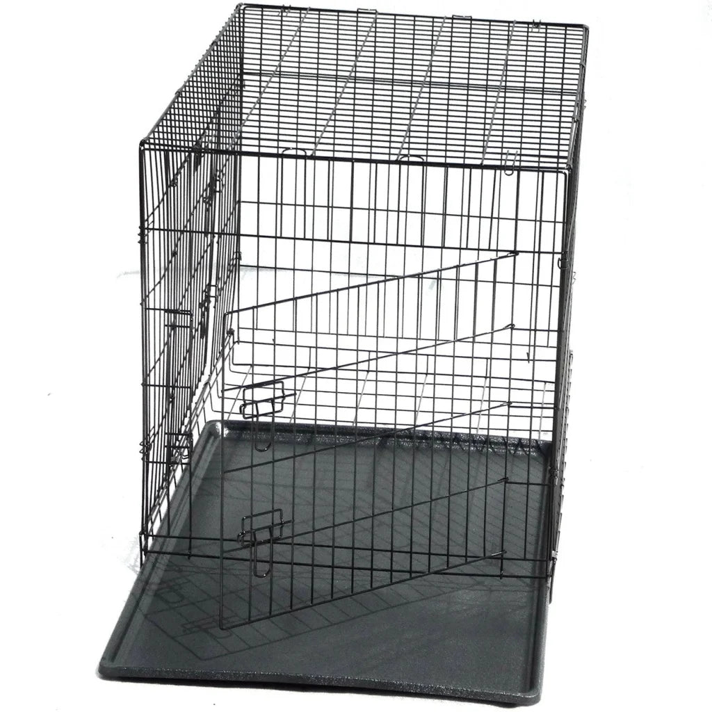 24’ Collapsible Metal Dog Rabbit Crate Puppy Cage Cat