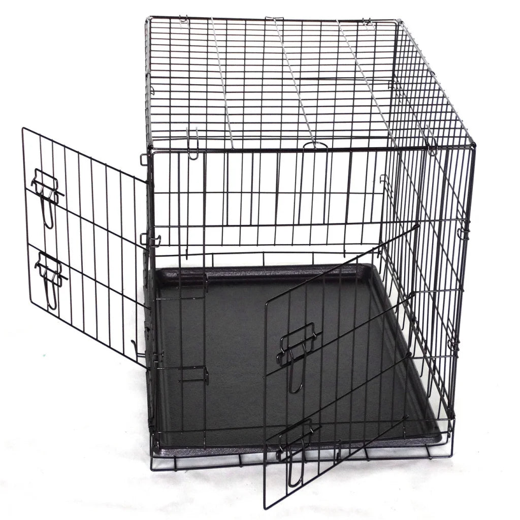 24’ Collapsible Metal Dog Rabbit Crate Puppy Cage Cat