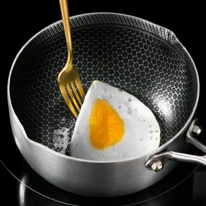 24cm 316L Stainless Steel Saucepan Compound Steel Honeycomb
