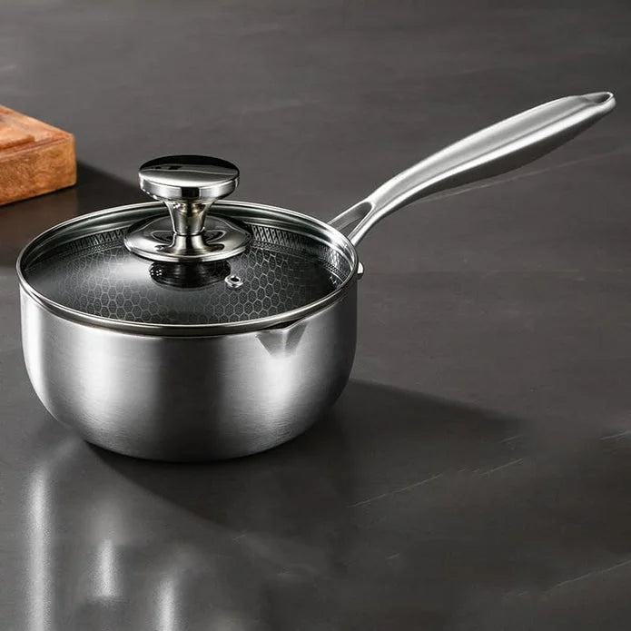 24cm 316L Stainless Steel Saucepan Compound Steel Honeycomb