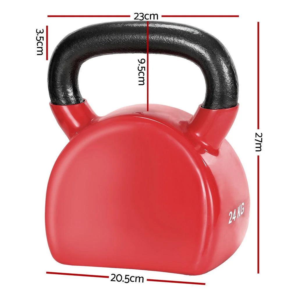24kg Kettlebell Set Weightlifting Bench Dumbbells Kettle