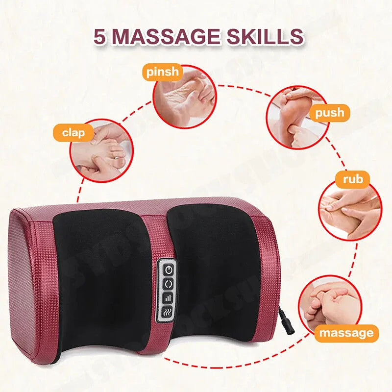 24W Electric Foot Massager with Infrared Therapy & Timer AC