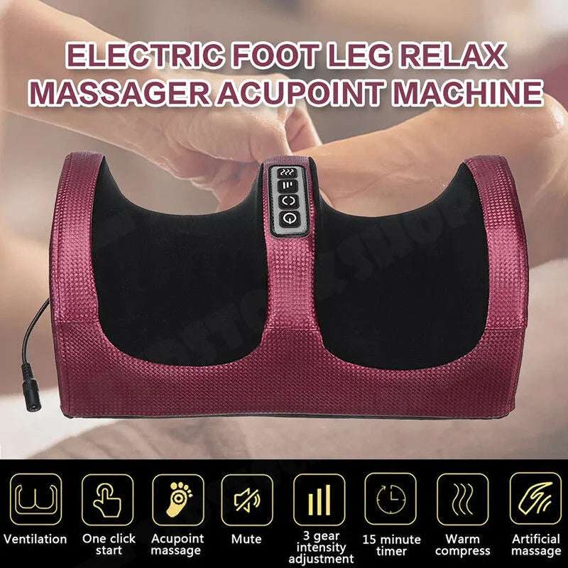 24W Electric Foot Massager with Infrared Therapy & Timer AC