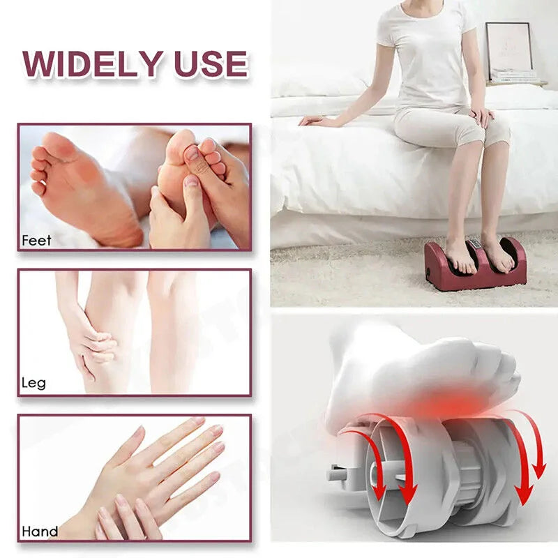 24W Electric Foot Massager with Infrared Therapy & Timer AC