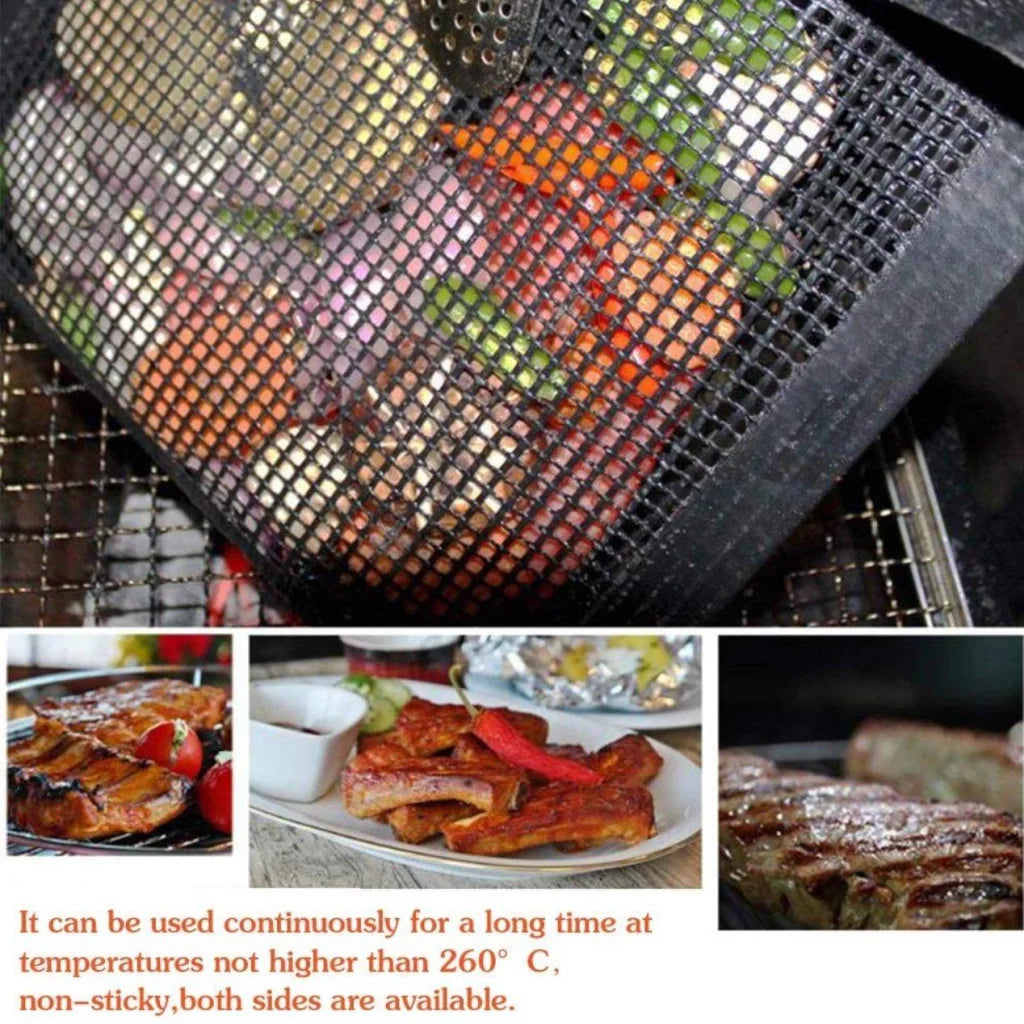 24x14CM BBQ Grilling Mesh Reusable Bag Outdoor Camping