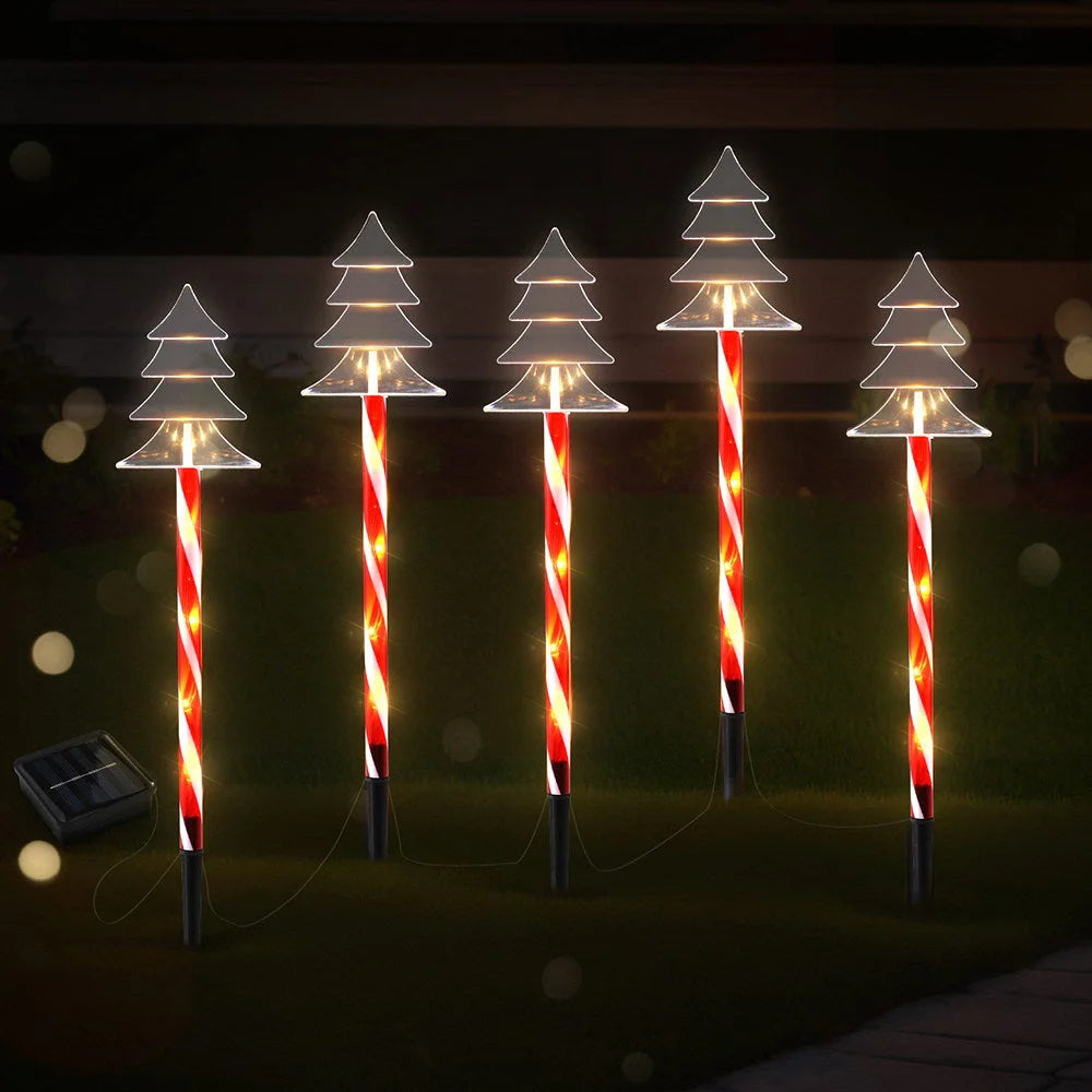 25 LED 5 PCS Christmas Lights Path Ground Light Garden