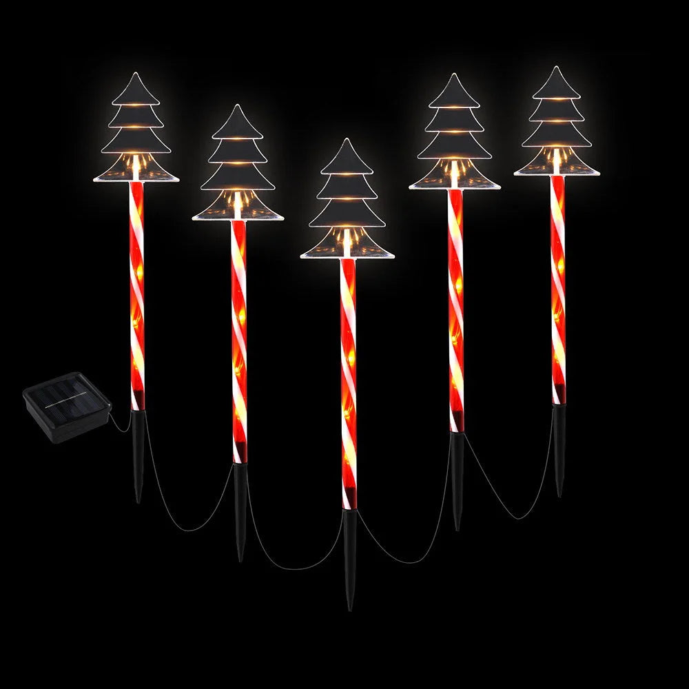 25 LED 5 PCS Christmas Lights Path Ground Light Garden