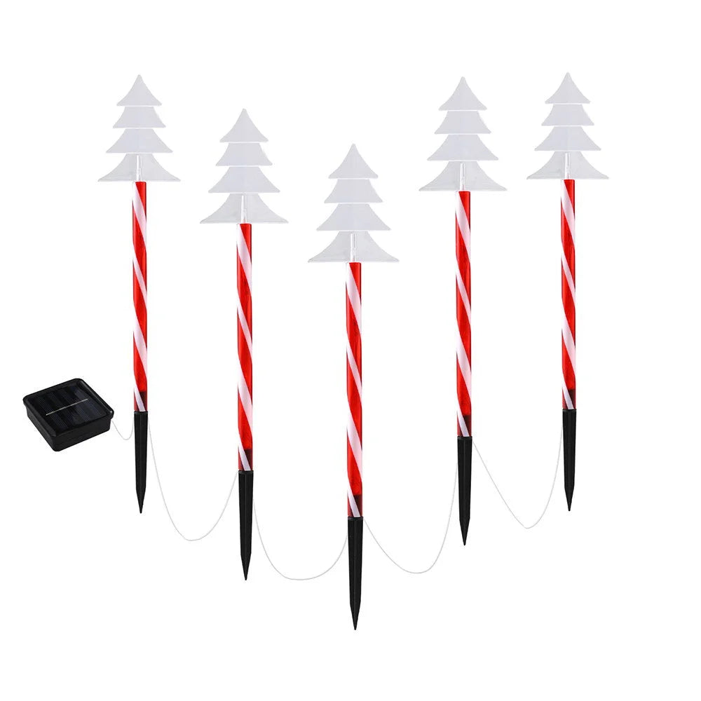 25 LED 5 PCS Christmas Lights Path Ground Light Garden