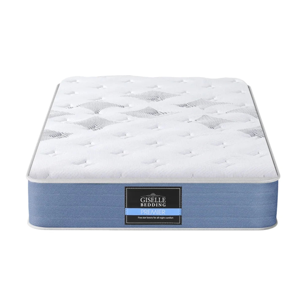 25cm pocket spring mattress with foam layer and stitched cover