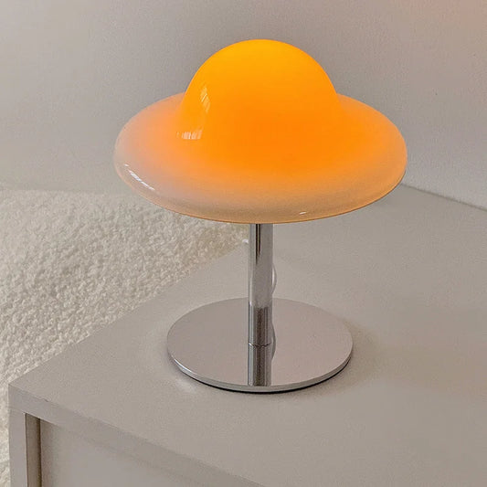 25cm Heart Egg Tart Table Lamp with Adjustable Color