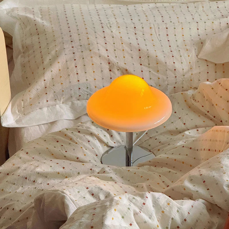 25cm Heart Egg Tart Table Lamp with Adjustable Color