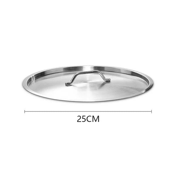 25cm Top Grade Stainless Steel Stockpot Lid Cover - Premium