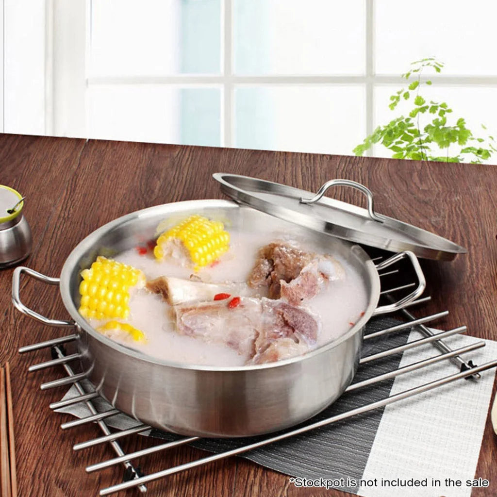 25cm Top Grade Stainless Steel Stockpot Lid Cover - Premium