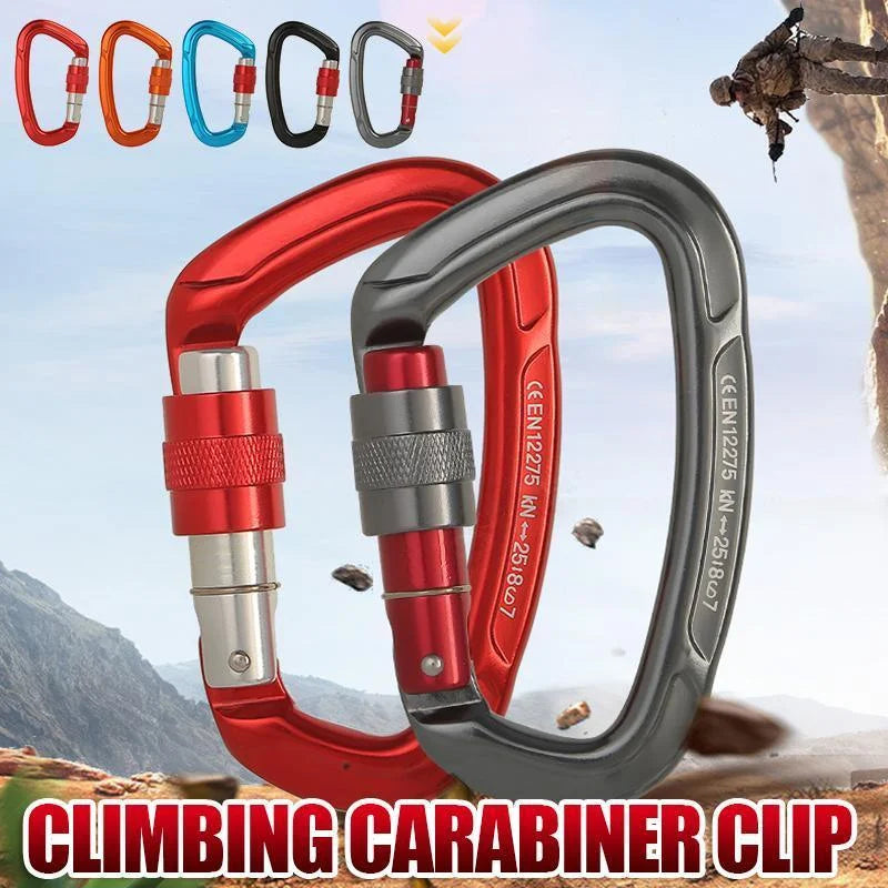 25KN Screwgate Locking Rock Climbing Carabiner Clip