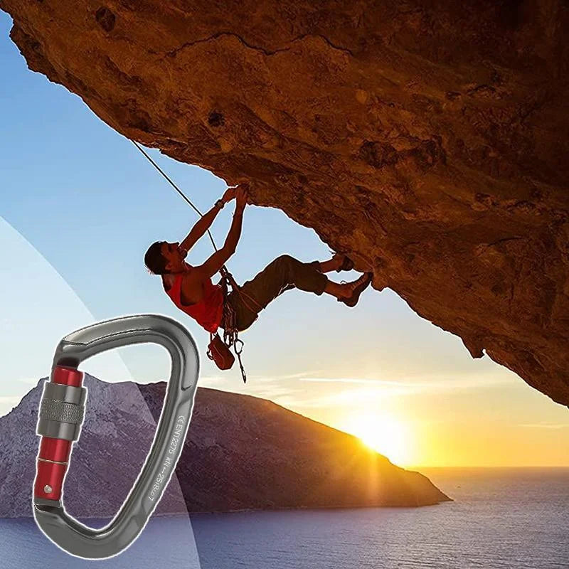 25KN Screwgate Locking Rock Climbing Carabiner Clip