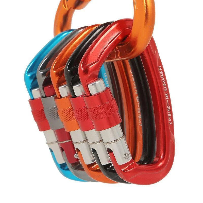 25KN Screwgate Locking Rock Climbing Carabiner Clip