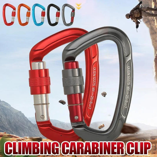 25KN Screwgate Locking Rock Climbing Carabiner Clip