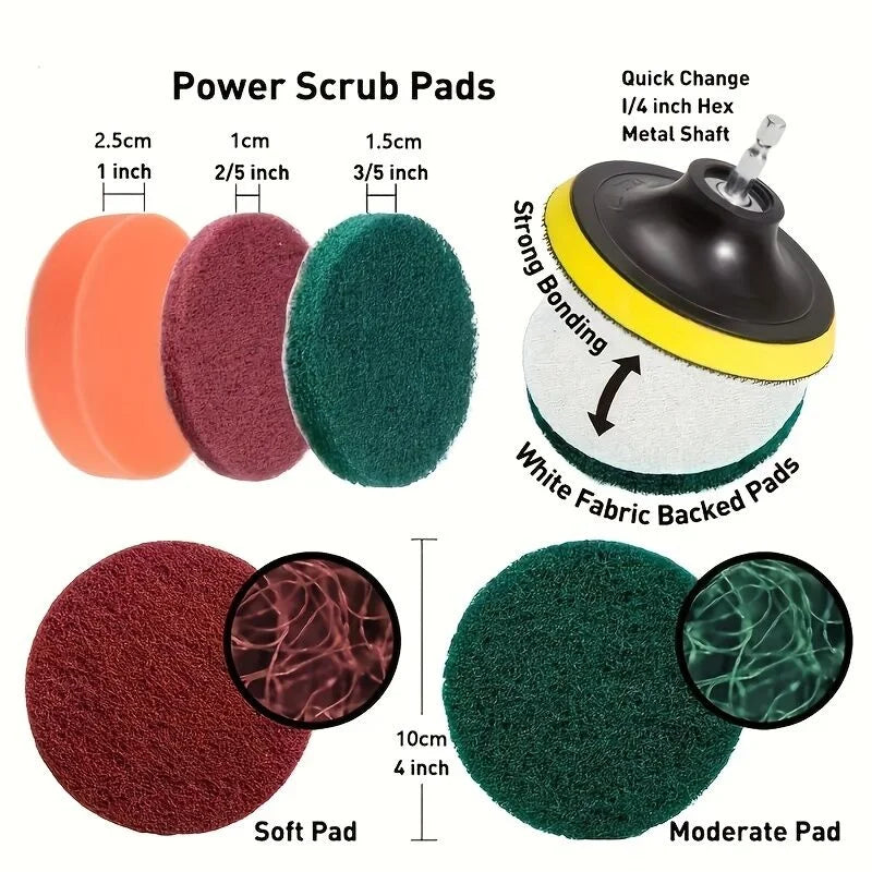26-piece full function car detailing kit with drill brush