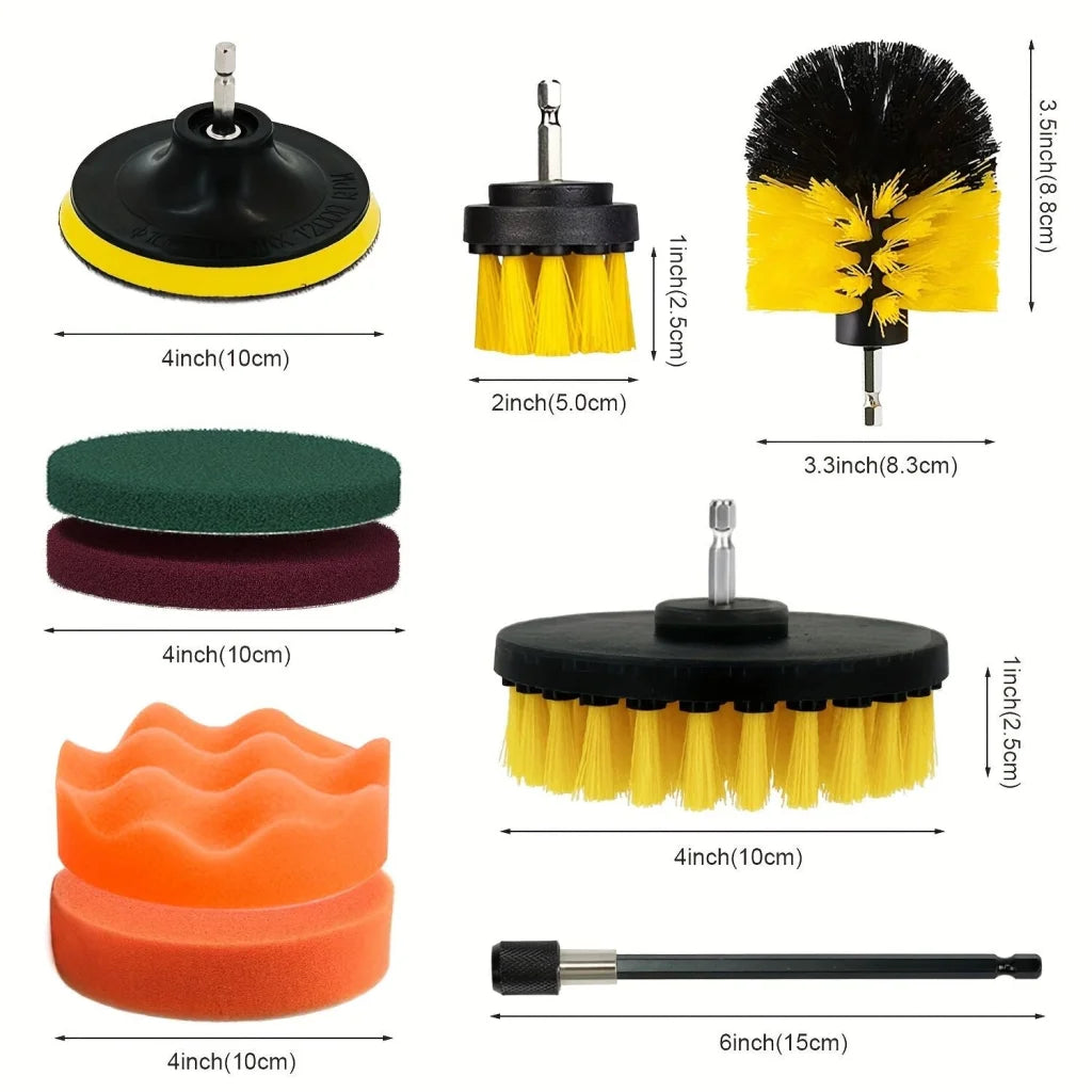 26-piece full function car detailing kit with drill brush