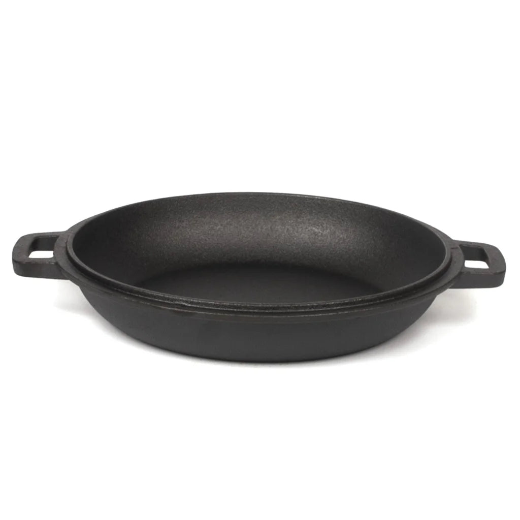 26cm 2-in-1 Cast Iron Dutch Oven & Skillet Set Pre-Seasoned