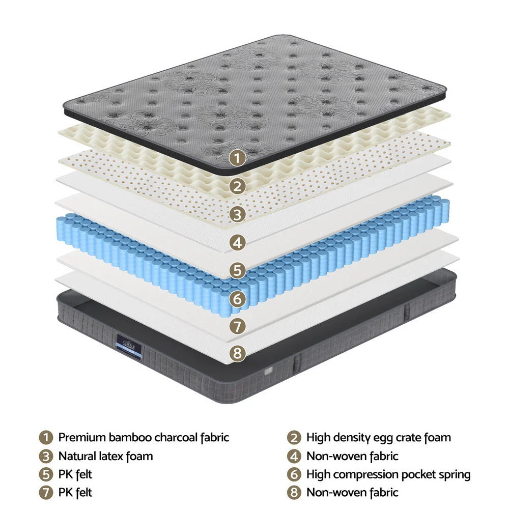 Foam 26cm mattress with bedroom mattress cover and side stitching
