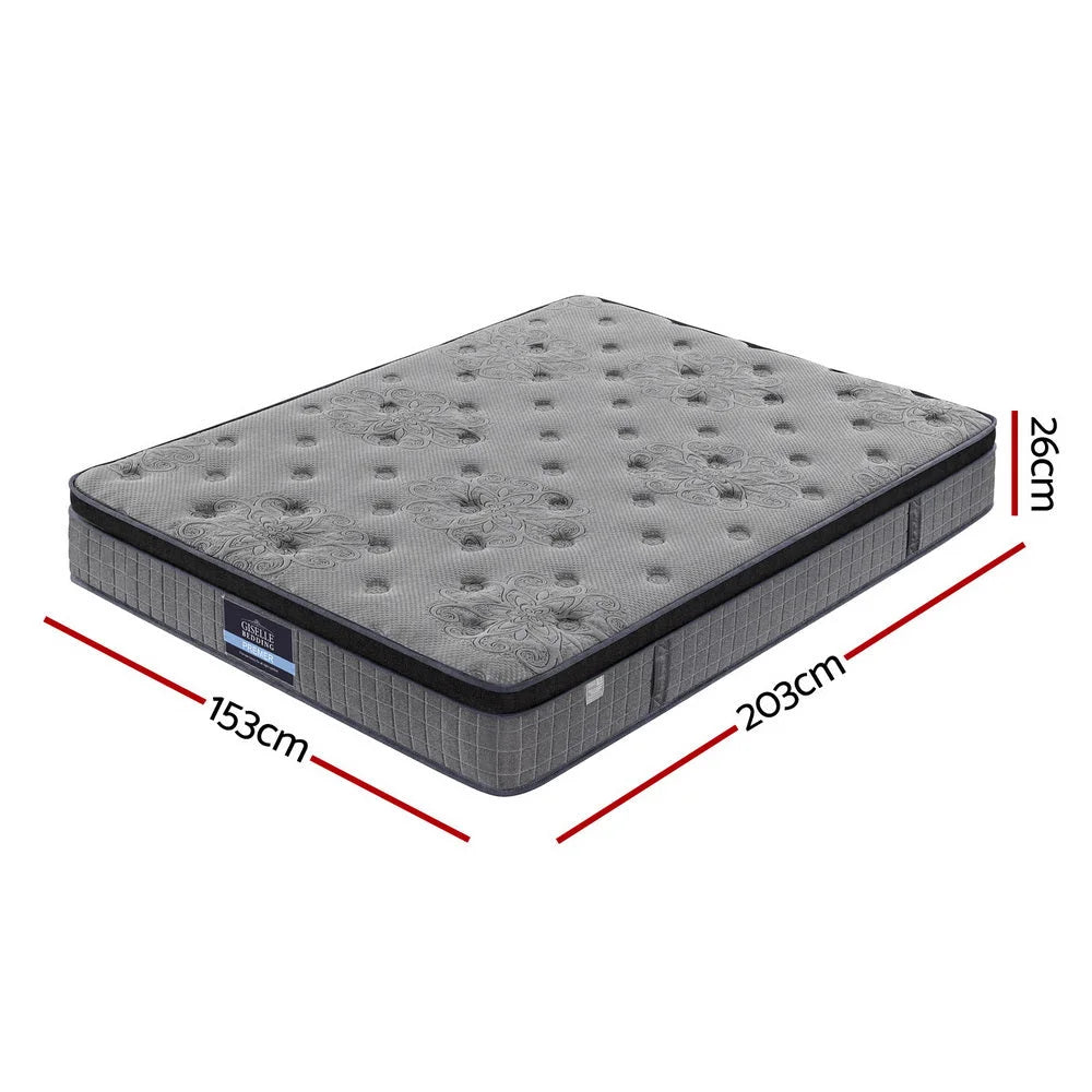 Foam 26cm mattress with rolled edge and quilted finish