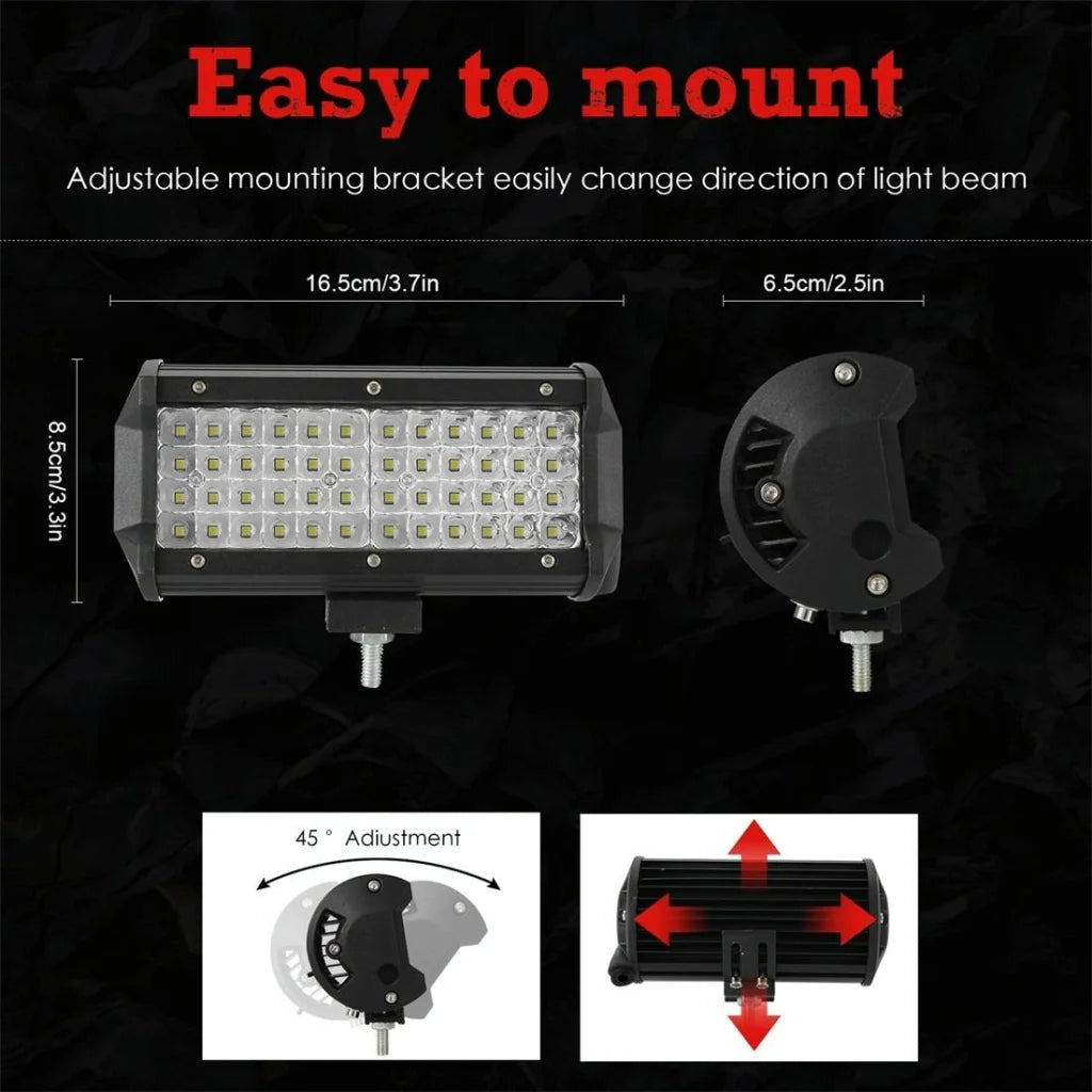 28W 10 - 30V Dc 6000K 7 Inch 40 Leds Offroad Truck Car