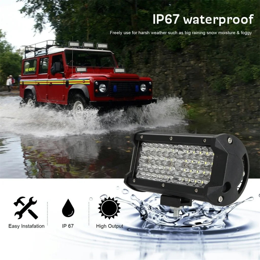 28W 10 - 30V Dc 6000K 7 Inch 40 Leds Offroad Truck Car