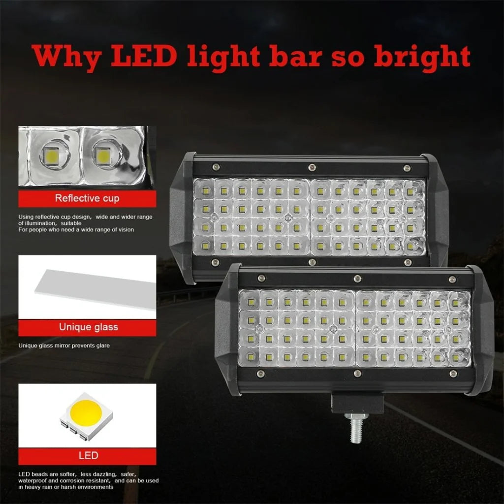 28W 10 - 30V Dc 6000K 7 Inch 40 Leds Offroad Truck Car