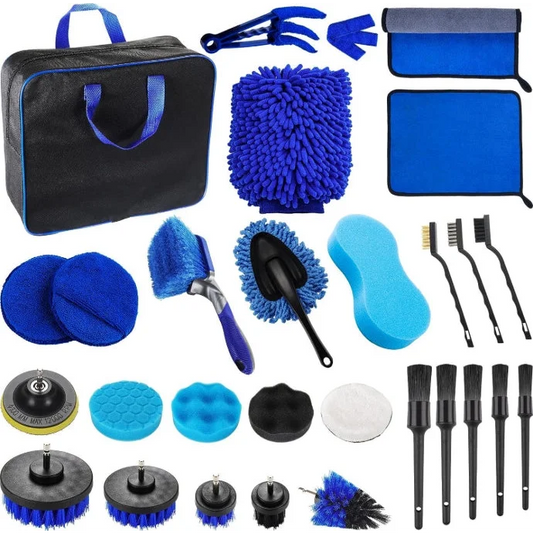 29-Piece set Ultimate Car Detailing Kit - Drill Brush &