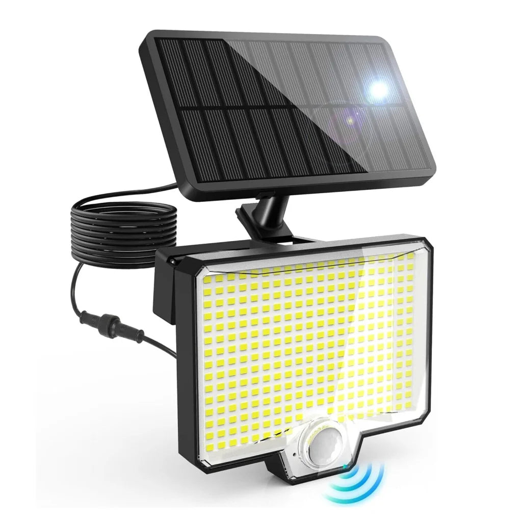 294 LED Solar Light Motion Sensor 6500K Black Outdoor