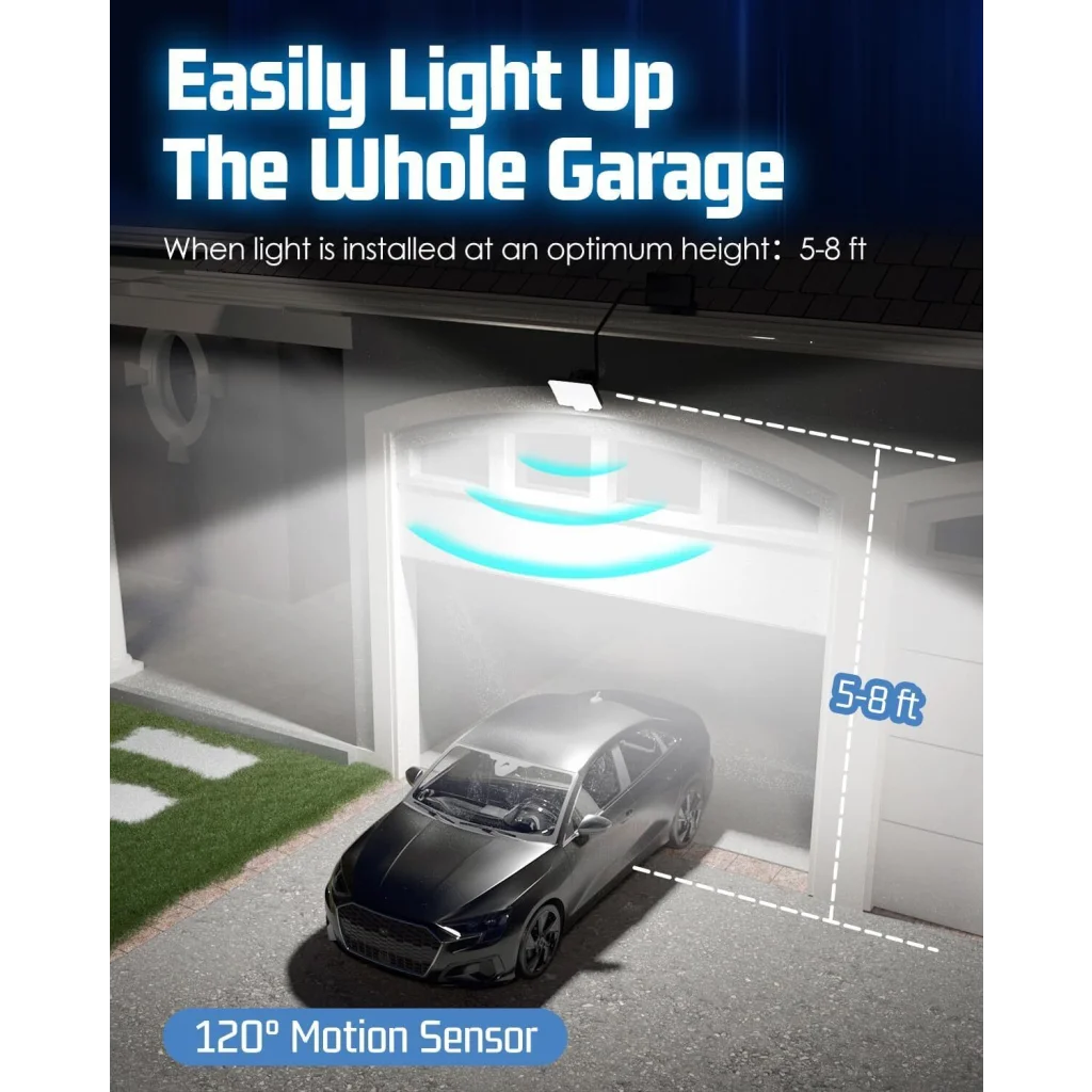 294 LED Solar Light Motion Sensor 6500K Black Outdoor