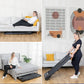 Walking pad treadmill with side supports and structural rails