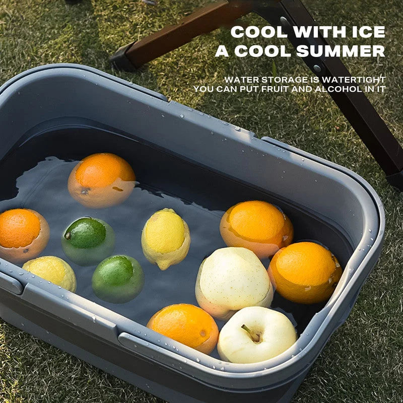 2IN1 Portable Folding Picnic Basket Tour Storage Baskets