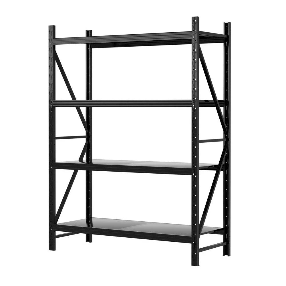 2Mx1.5M Giantz Garage Shelving Warehouse Rack Black - Tools