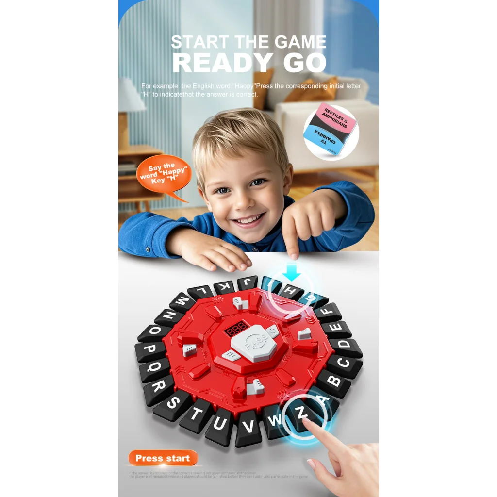 2pc Electronic Alphabet Categories Game - Fast-Paced Word