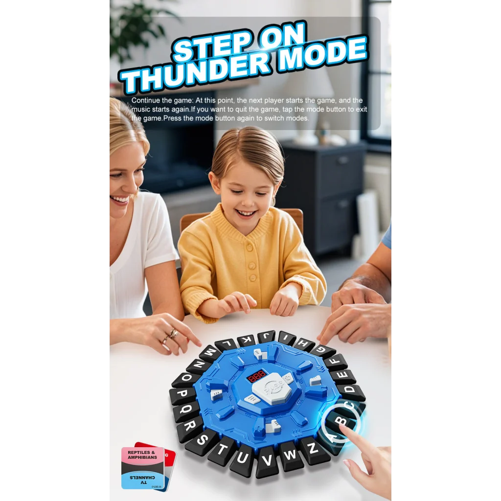 2pc Electronic Alphabet Categories Game - Fast-Paced Word