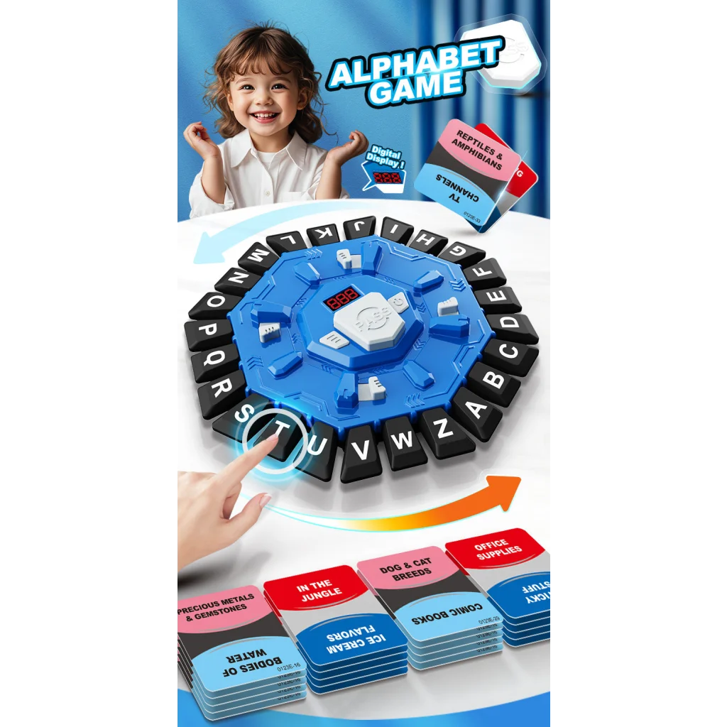 2pc Electronic Alphabet Categories Game - Fast-Paced Word