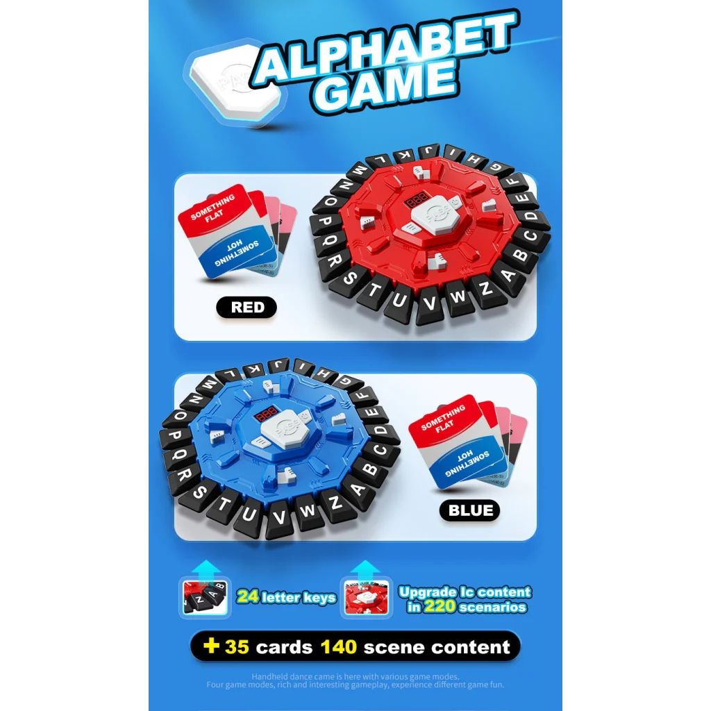 2pc Electronic Alphabet Categories Game - Fast-Paced Word