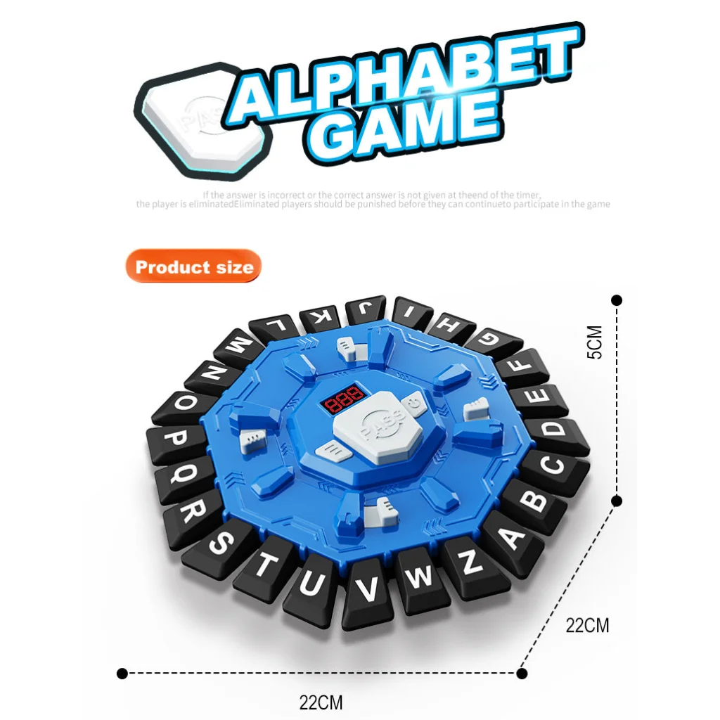 2pc Electronic Alphabet Categories Game - Fast-Paced Word